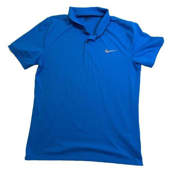 Nike Golf Dri-Fit Modern Fit mens blue polo shirt Size L - Picture 1 of 10